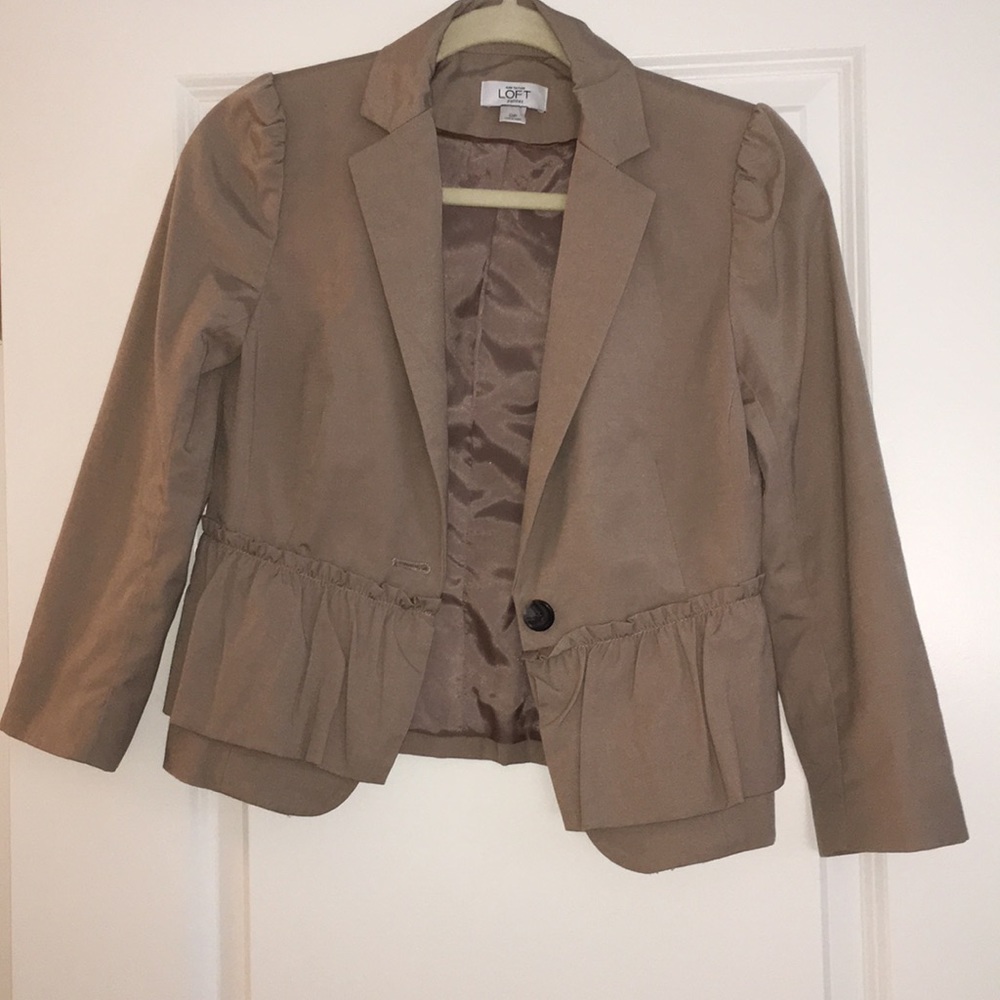 Loft ruffle detail jacket